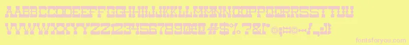 Medium Rare Font – Pink Fonts on Yellow Background