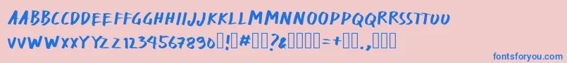 MedPen Font – Blue Fonts on Pink Background