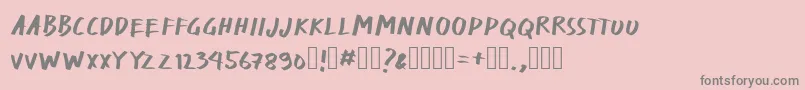 MedPen Font – Gray Fonts on Pink Background