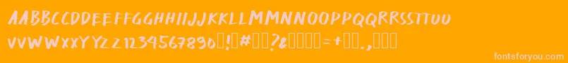 MedPen Font – Pink Fonts on Orange Background