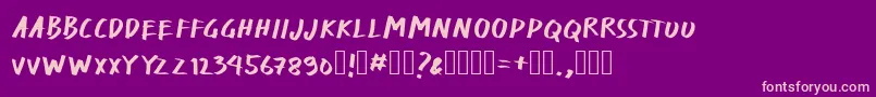 MedPen Font – Pink Fonts on Purple Background