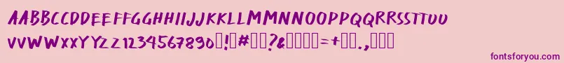 MedPen Font – Purple Fonts on Pink Background