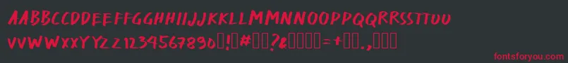 MedPen Font – Red Fonts on Black Background