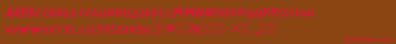 MedPen Font – Red Fonts on Brown Background