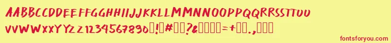 MedPen Font – Red Fonts on Yellow Background