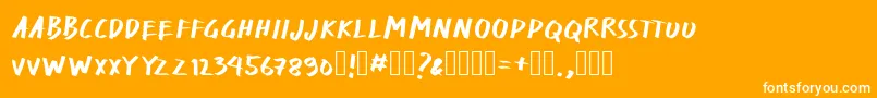MedPen Font – White Fonts on Orange Background