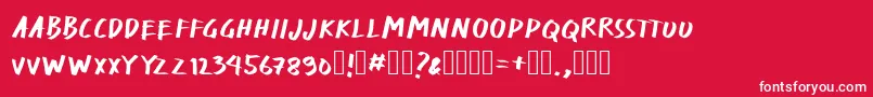MedPen Font – White Fonts on Red Background