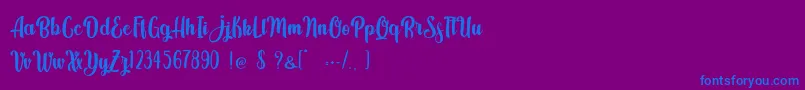 Police Medusa Story   Personal Use – polices bleues sur fond violet