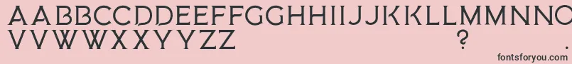 フォントMedusaGothic D – ピンクの背景に黒い文字