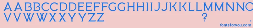 MedusaGothic D-Schriftart – Blaue Schriften auf rosa Hintergrund