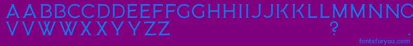 MedusaGothic D-Schriftart – Blaue Schriften auf violettem Hintergrund