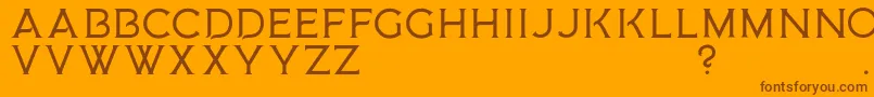 MedusaGothic D Font – Brown Fonts on Orange Background