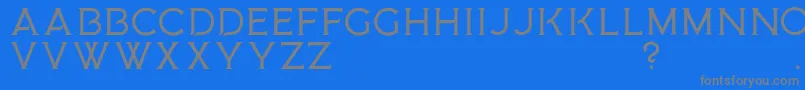 フォントMedusaGothic D – 青い背景に灰色の文字