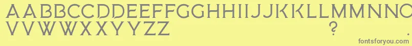 フォントMedusaGothic D – 黄色の背景に灰色の文字