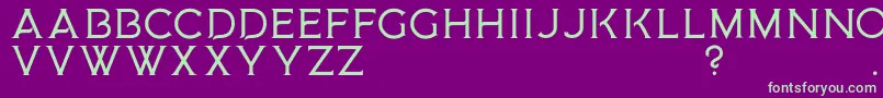 MedusaGothic D-Schriftart – Grüne Schriften auf violettem Hintergrund