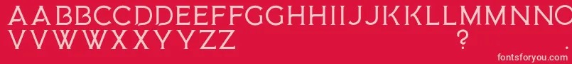MedusaGothic D-fontti – vaaleanpunaiset fontit punaisella taustalla