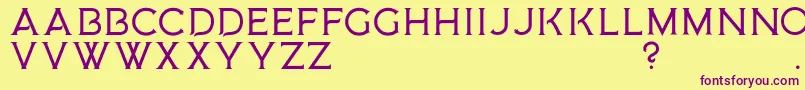 MedusaGothic D Font – Purple Fonts on Yellow Background