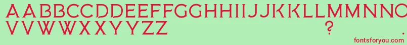 MedusaGothic D-Schriftart – Rote Schriften auf grünem Hintergrund