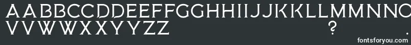フォントMedusaGothic D – 黒い背景に白い文字