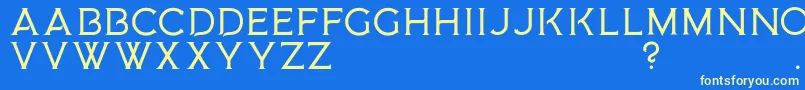フォントMedusaGothic D – 黄色の文字、青い背景