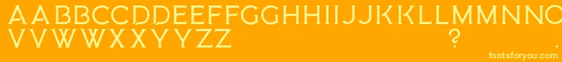フォントMedusaGothic D – オレンジの背景に黄色の文字