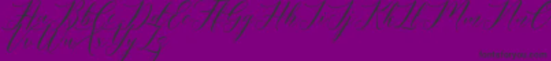 Meetha Script Demo-Schriftart – Schwarze Schriften auf violettem Hintergrund