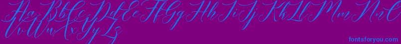 fuente Meetha Script Demo – Fuentes Azules Sobre Fondo Morado