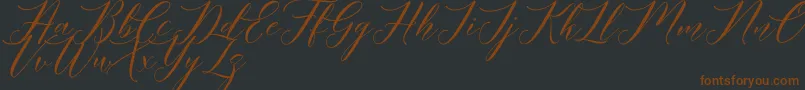 Meetha Script Demo-Schriftart – Braune Schriften auf schwarzem Hintergrund