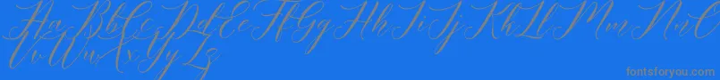 Meetha Script Demo-Schriftart – Graue Schriften auf blauem Hintergrund