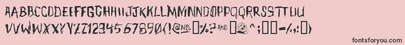 Шрифт MEETJH   – чёрные шрифты на розовом фоне