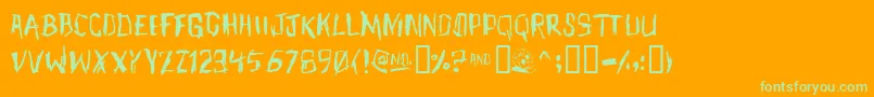 Lisätietoja MEETJH -fontista MEETJH -fontti – vihreät fontit oranssilla taustalla