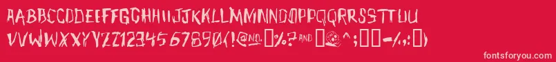 MEETJH   Font – Pink Fonts on Red Background