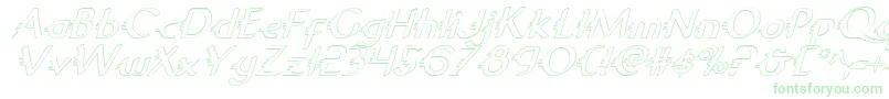 GypsyRoadOutlineItalic-Schriftart – Grüne Schriften