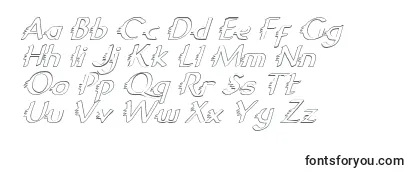 GypsyRoadOutlineItalic-fontti