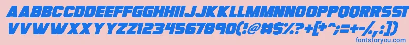 fuente Megabomb Italic – Fuentes Azules Sobre Fondo Rosa