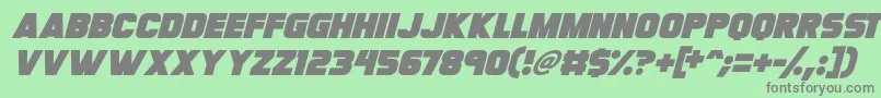 fuente Megabomb Italic – Fuentes Grises Sobre Fondo Verde