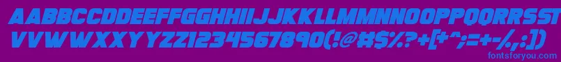 fuente Megabomb Italic – Fuentes Azules Sobre Fondo Morado