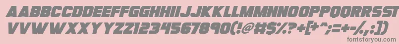 Megabomb Italic Font – Gray Fonts on Pink Background