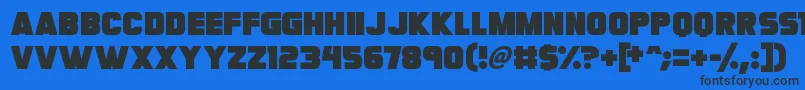 Megabomb Font – Black Fonts on Blue Background