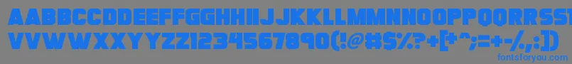 Megabomb Font – Blue Fonts on Gray Background