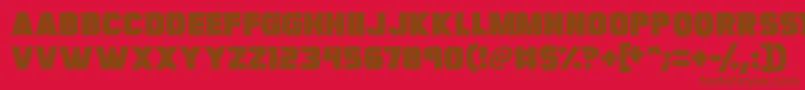 Megabomb Font – Brown Fonts on Red Background