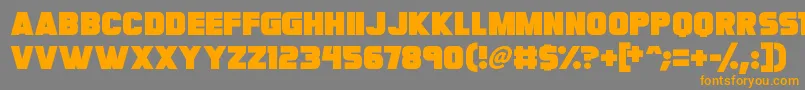 Megabomb Font – Orange Fonts on Gray Background