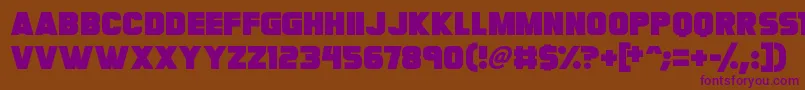 Megabomb Font – Purple Fonts on Brown Background