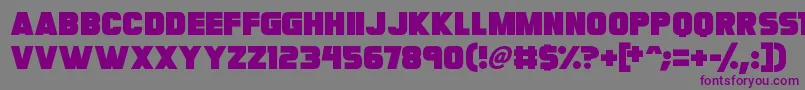 Megabomb Font – Purple Fonts on Gray Background