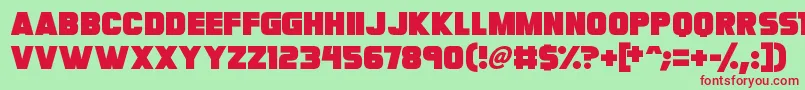 Megabomb Font – Red Fonts on Green Background