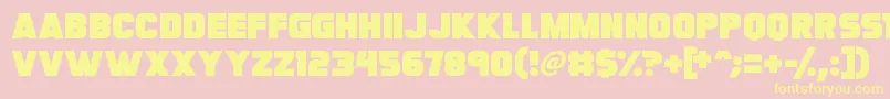 Megabomb Font – Yellow Fonts on Pink Background