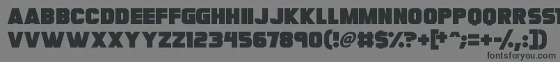 フォントMegabomb – 黒い文字の灰色の背景