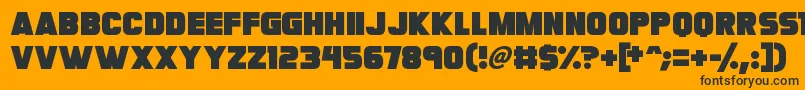 Megabomb Font – Black Fonts on Orange Background