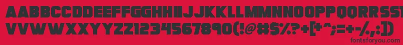 Megabomb Font – Black Fonts on Red Background