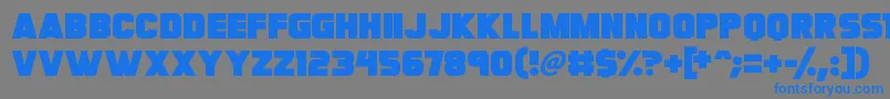 Megabomb-fontti – siniset fontit harmaalla taustalla